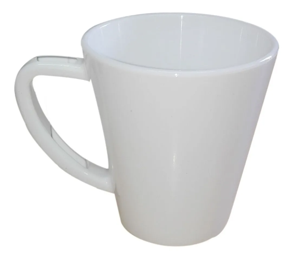 [938] ELIMINAR Taza de polímero conica blanca POLYMER