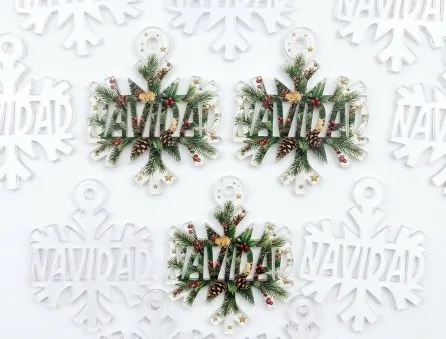 [5280] ADORNO SUBLIMABLE COPO DE NAVIDAD ACRILICO 3 mm