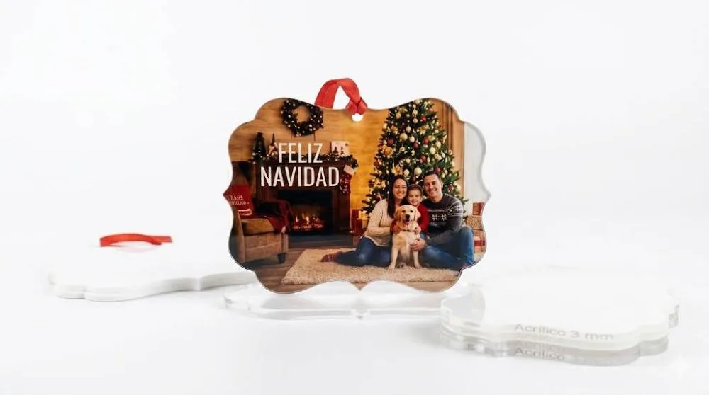 [5281] ADORNO SUBLIMABLE BENELUX DE NAVIDAD ACRILICO 3 mm