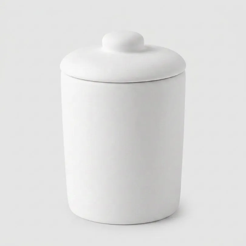 [6001] Azucarera o Yerbera Ceramica Mate Sublimable 8 x 8 cm