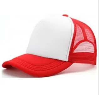 [1187] G06 Gorra Trucker TALLE INFANTIL Vicera y Red ROJA Frente BLANCA