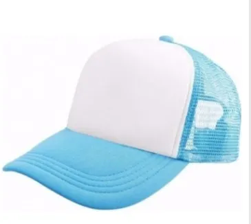 [1188] G06 Gorra Trucker TALLE INFANTIL Vicera y Red CELESTE Frente BLANCA