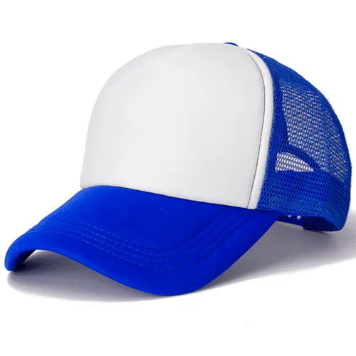 [1199] G06 Gorra Trucker TALLE INFANTIL Vicera y Red AZUL MARINO Frente BLANCA