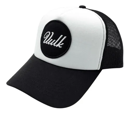 [2133] G06 Gorra Trucker TALLE INFANTIL Vicera y Red NEGRO Frente BLANCA