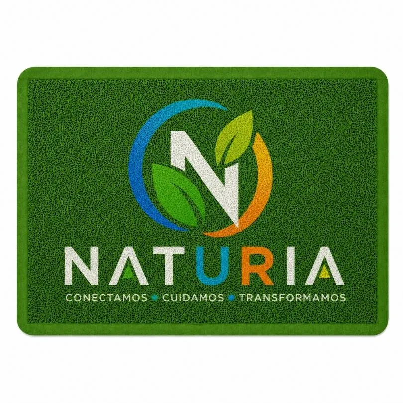 [AlfFel03] Alfombra Rulo Simil Felpudo VERDE Impreso 40 X 60 cm