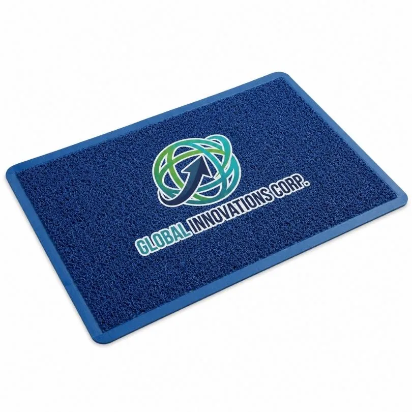 [AlfFel09] Alfombra Rulo Simil Felpudo AZUL Impreso 60 x 90 cm