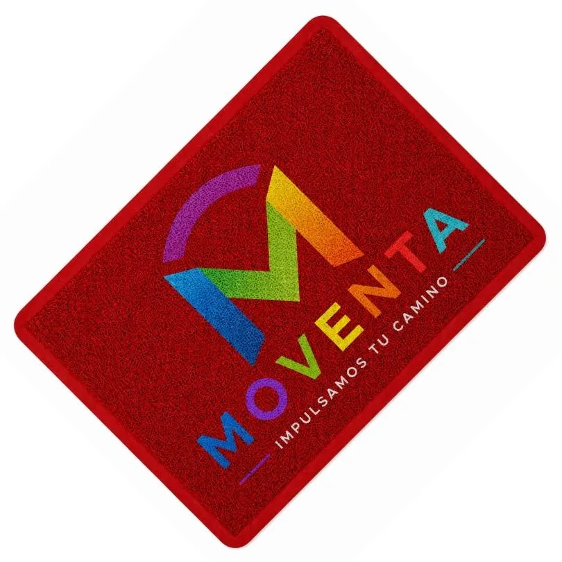 [AlfFel11] Alfombra Rulo Simil Felpudo ROJO Impreso 60 x 90 cm