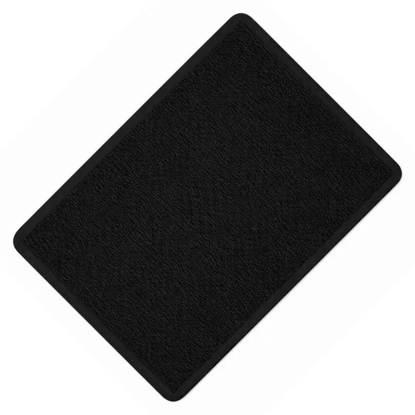 [6692] Alfombra Rulo Simil Felpudo NEGRA  60 x 90 cm