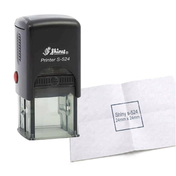 Sello Automatico SHINY S 524 24 x 24 mm Color NEGRO