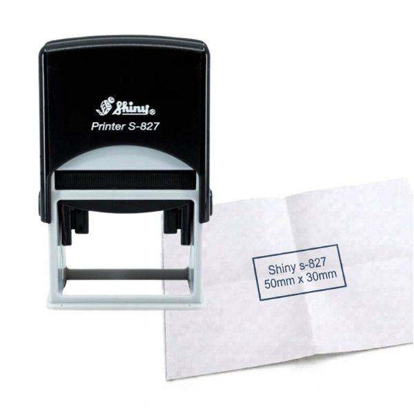 Sello Automatico SHINY S 827 50 x 30 mm Color NEGRO