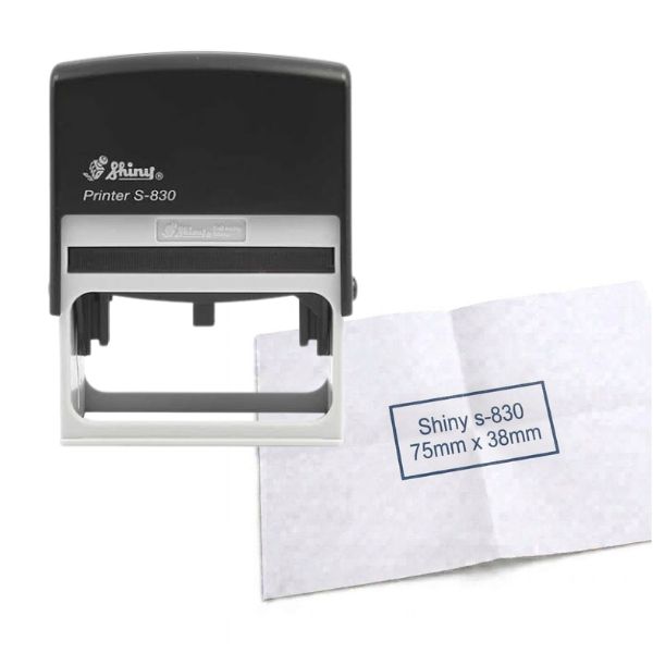 Sello Automatico SHINY S 830 75 x 38 mm Color NEGRO