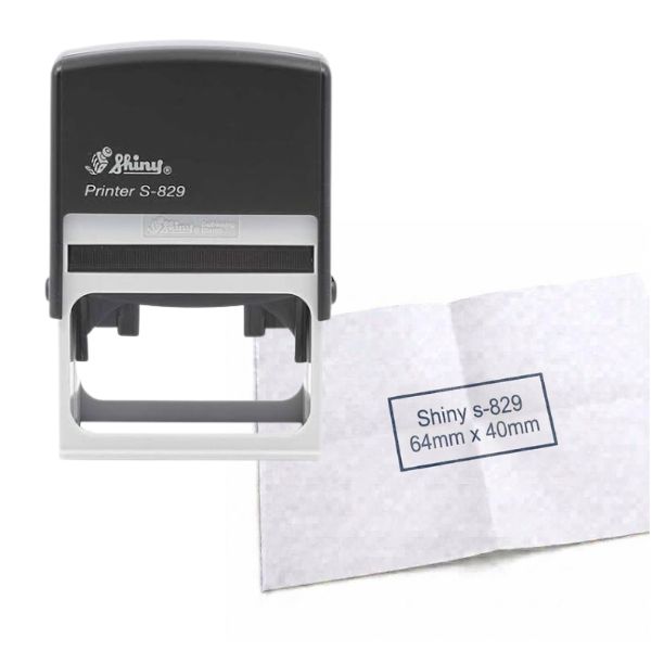 Sello Automatico SHINY S 829 64 x 40 mm Color NEGRO