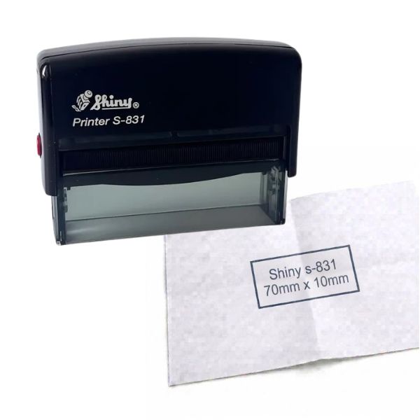 Sello Automatico SHINY S 831 70 x 10 mm Color NEGRO