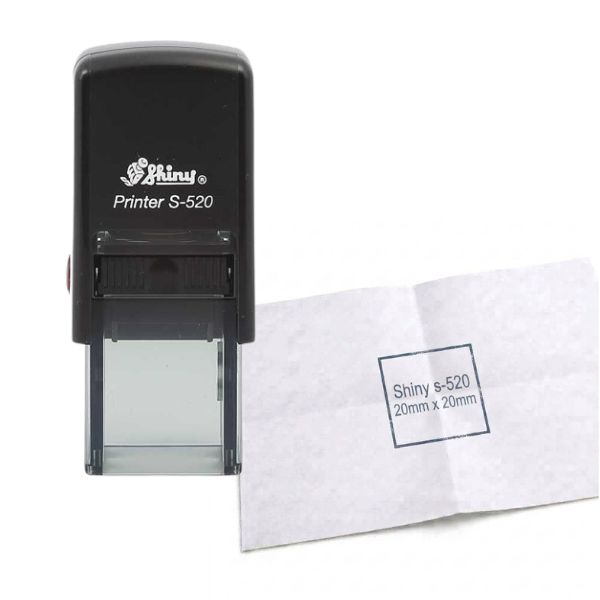 Sello Automatico SHINY S 520 20 x 20 mm Color NEGRO