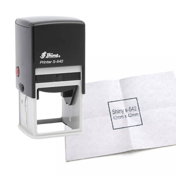 Sello Automatico SHINY S 542 42 x 42 mm Color NEGRO