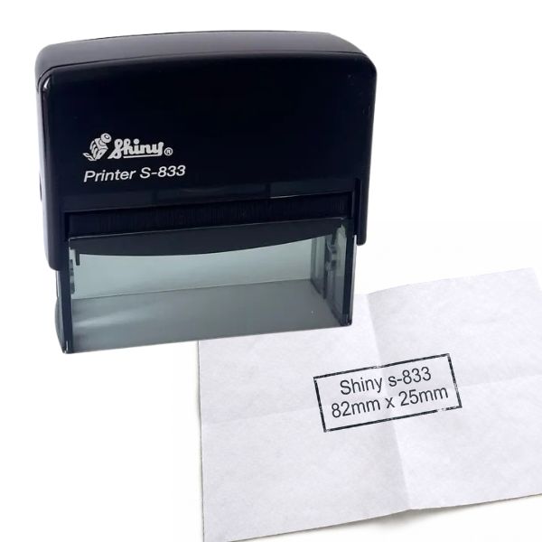 Sello Automatico SHINY S 833 82 x 25 mm Color NEGRO