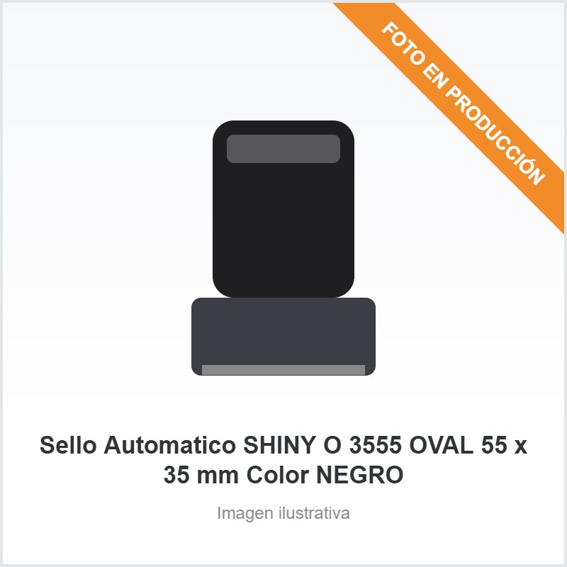 Sello Automatico SHINY O 3555 OVAL 55 x 35 mm Color NEGRO