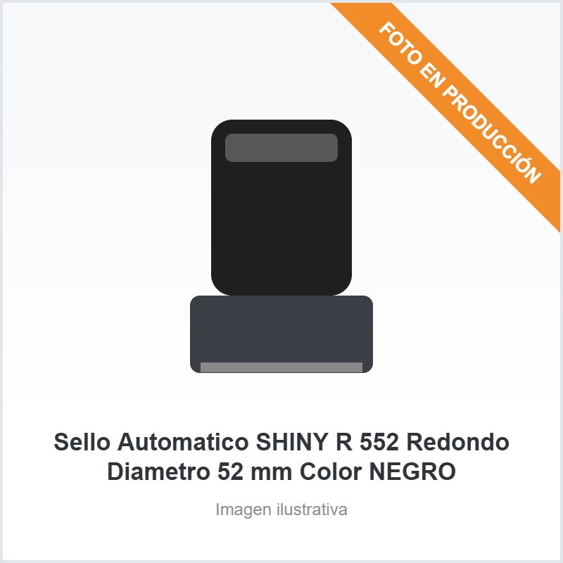 Sello Automatico SHINY R 552 Redondo Diametro 52 mm Color NEGRO
