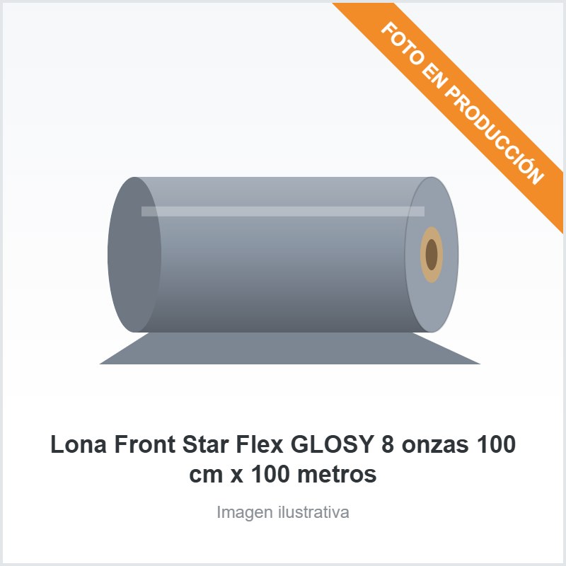 Lona Front Star Flex GLOSY 8 onzas 100 cm x 100 metros