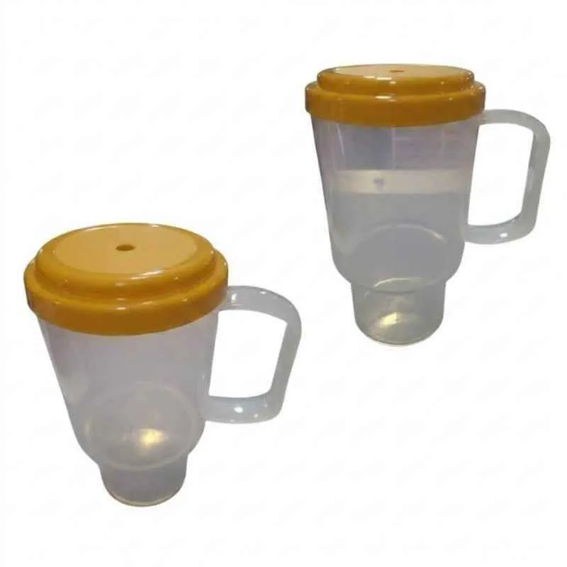 JARRO TRANSPARENTE CON TAPA 500 CC AMARILLO (SIN SORBETE)