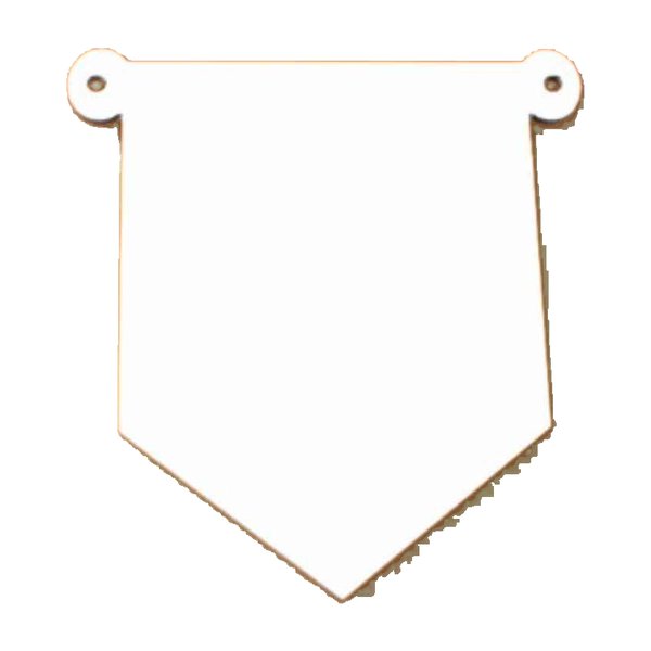 [1327] Banderin Madera Cristal 15 x 13.5 cm