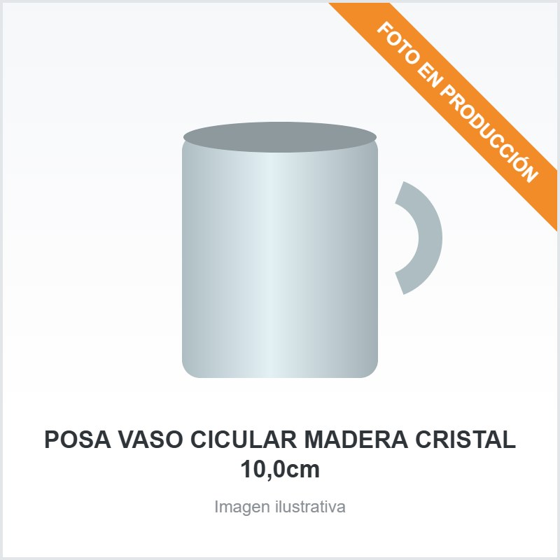 POSA VASO CICULAR MADERA CRISTAL 10,0cm