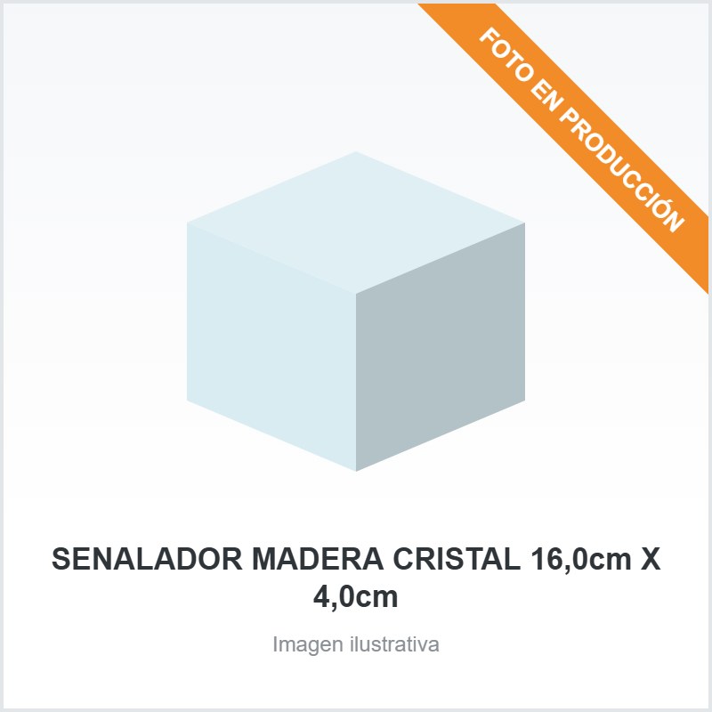SENALADOR MADERA CRISTAL 16,0cm X 4,0cm