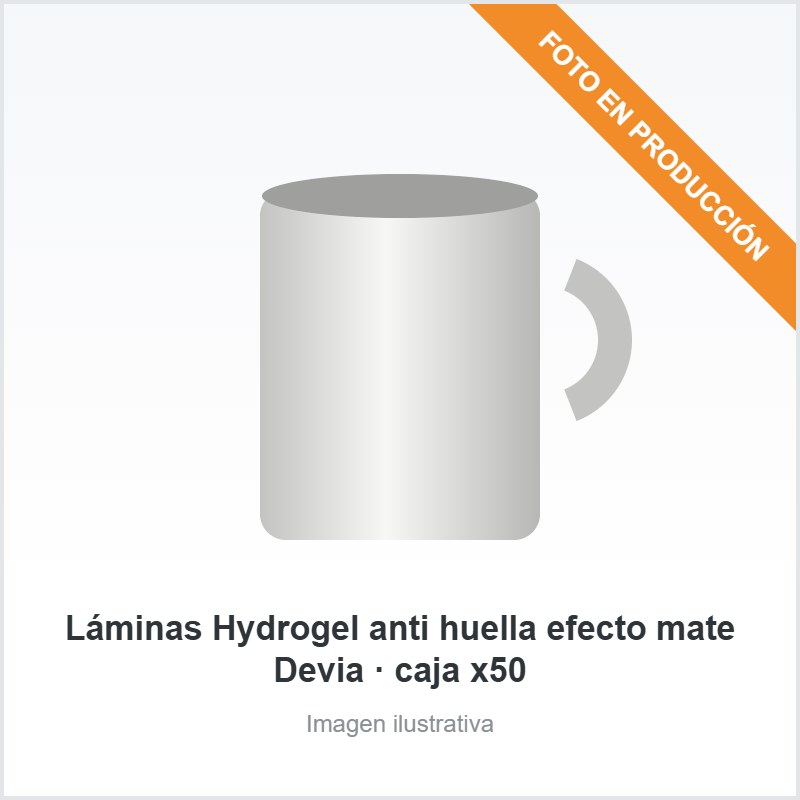 Láminas Hydrogel anti huella efecto mate Devia · caja x50